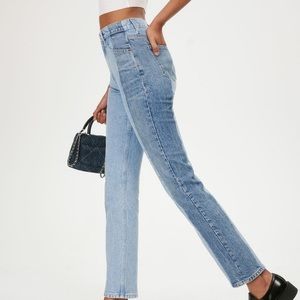 Cynthia Reworked High Rise Straight Jeans